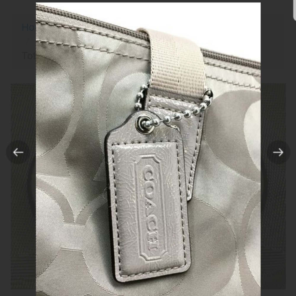 NWOT COACH taupe weekender bag & cosmetic bag - Picture 4 of 8